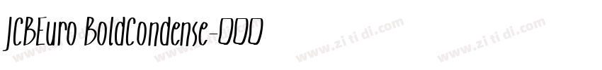 JCBEuro BoldCondense字体转换